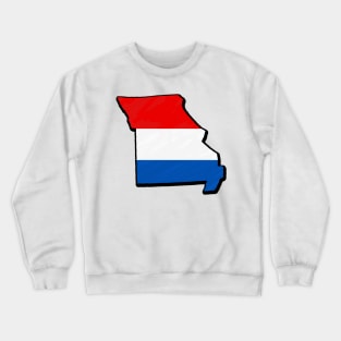 Red, White, and Blue Missouri Outline Crewneck Sweatshirt